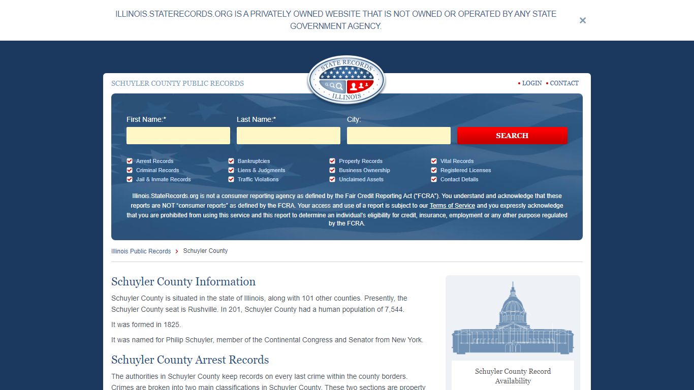 Schuyler County Arrest, Court, and Public Records | StateRecords.org